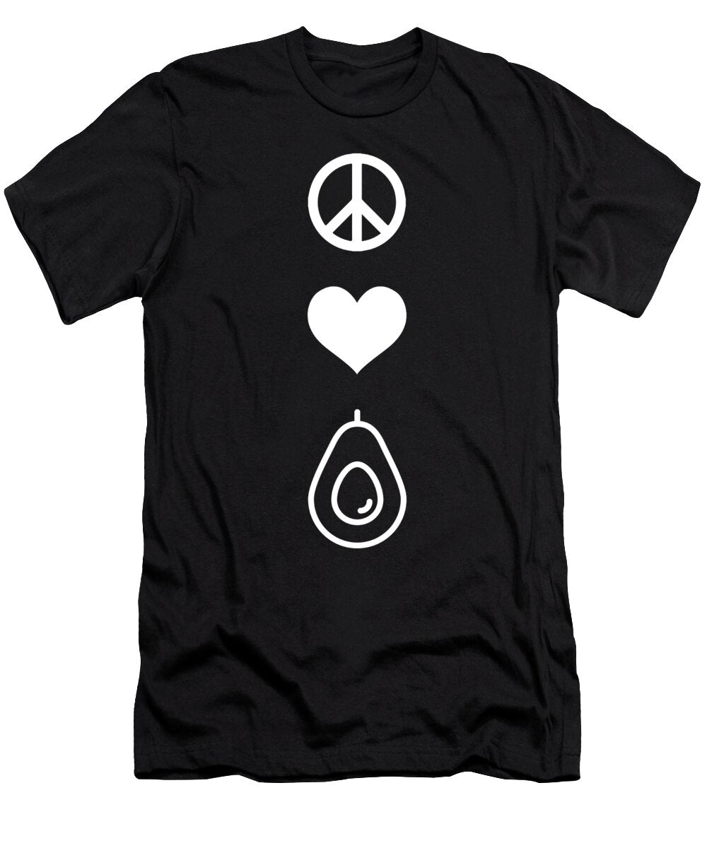 Peace Love Avocados S for Avocado Guacamole Lovers Noirty Designs T-Shirt