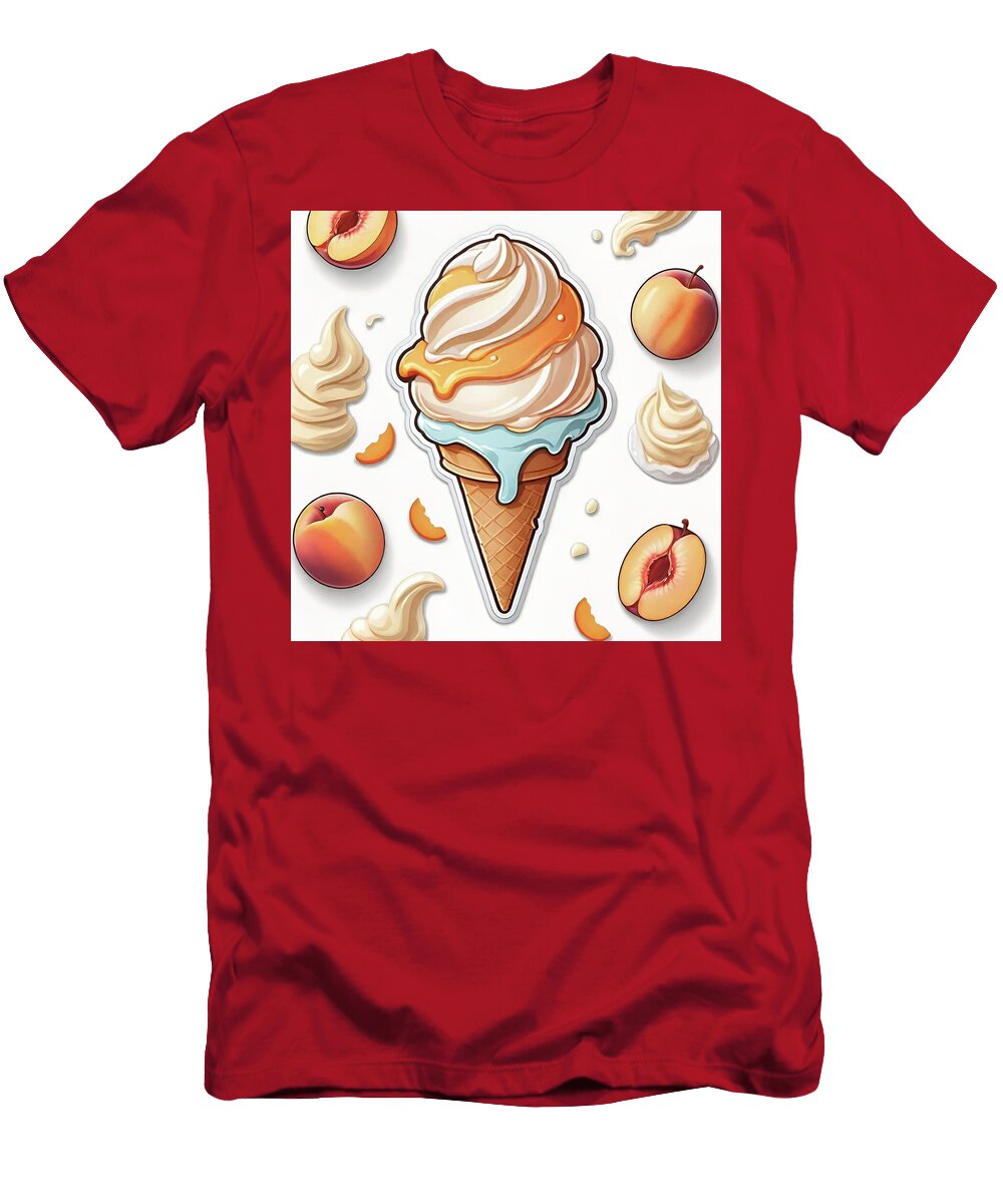 Peach and Vanilla Ice Cream Jon Fennel T-Shirt