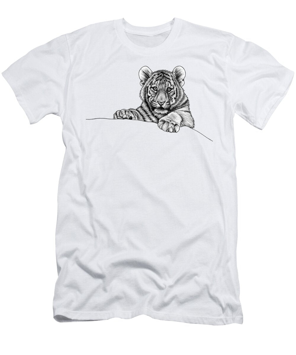 Peeking Tiger Cub Loren Dowding T-Shirt