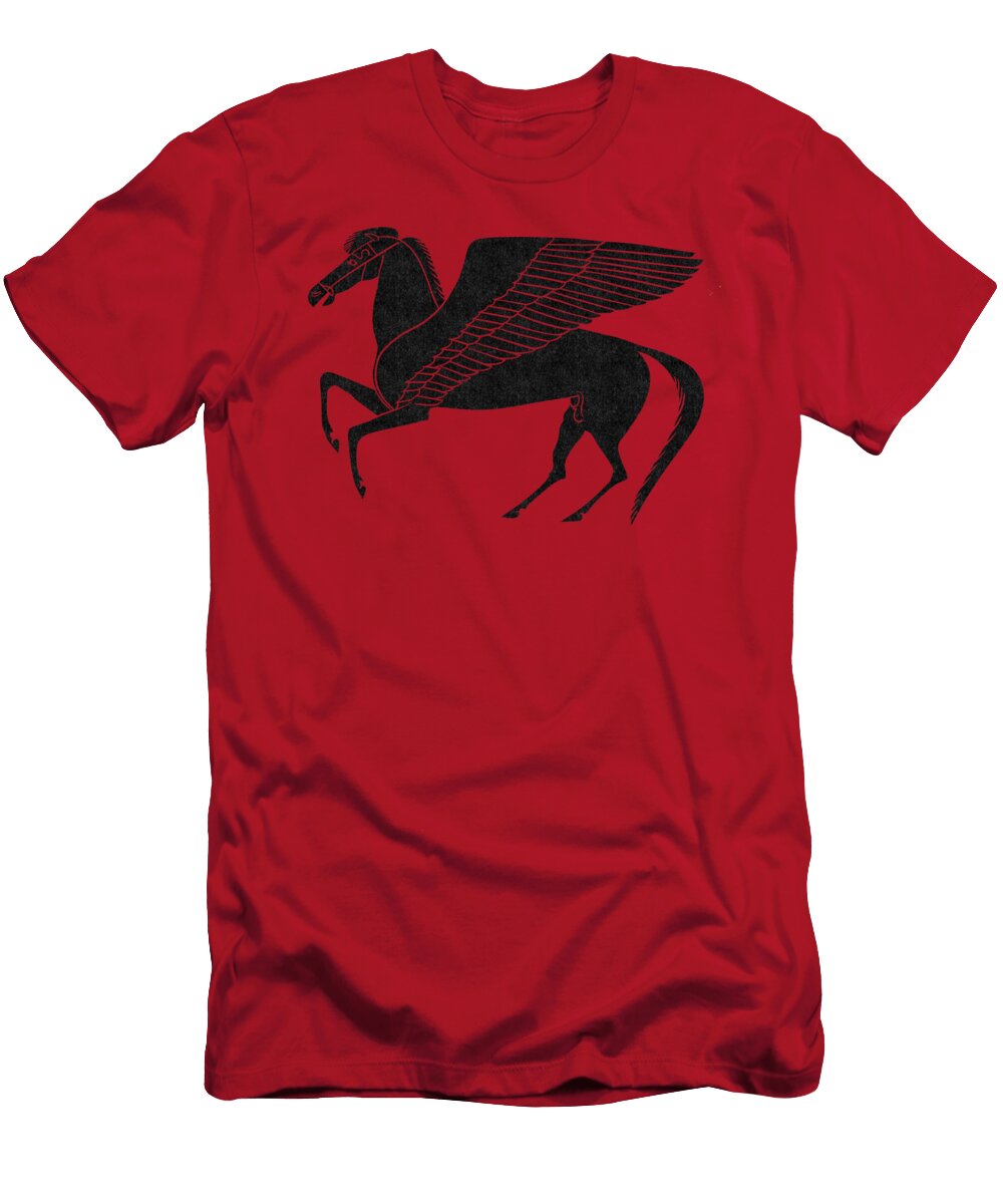 Pegasus in Red Craphe Studio T-Shirt