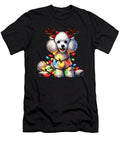 Pet Animal Lovers Xmas Poodle Dog Reindeer Dh Bubble T-Shirt