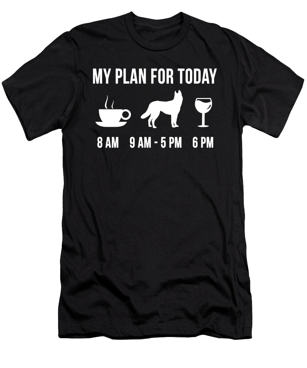 Pet Siberian Husky Dog Puppy My Plan for Today Muc Designs T-Shirt