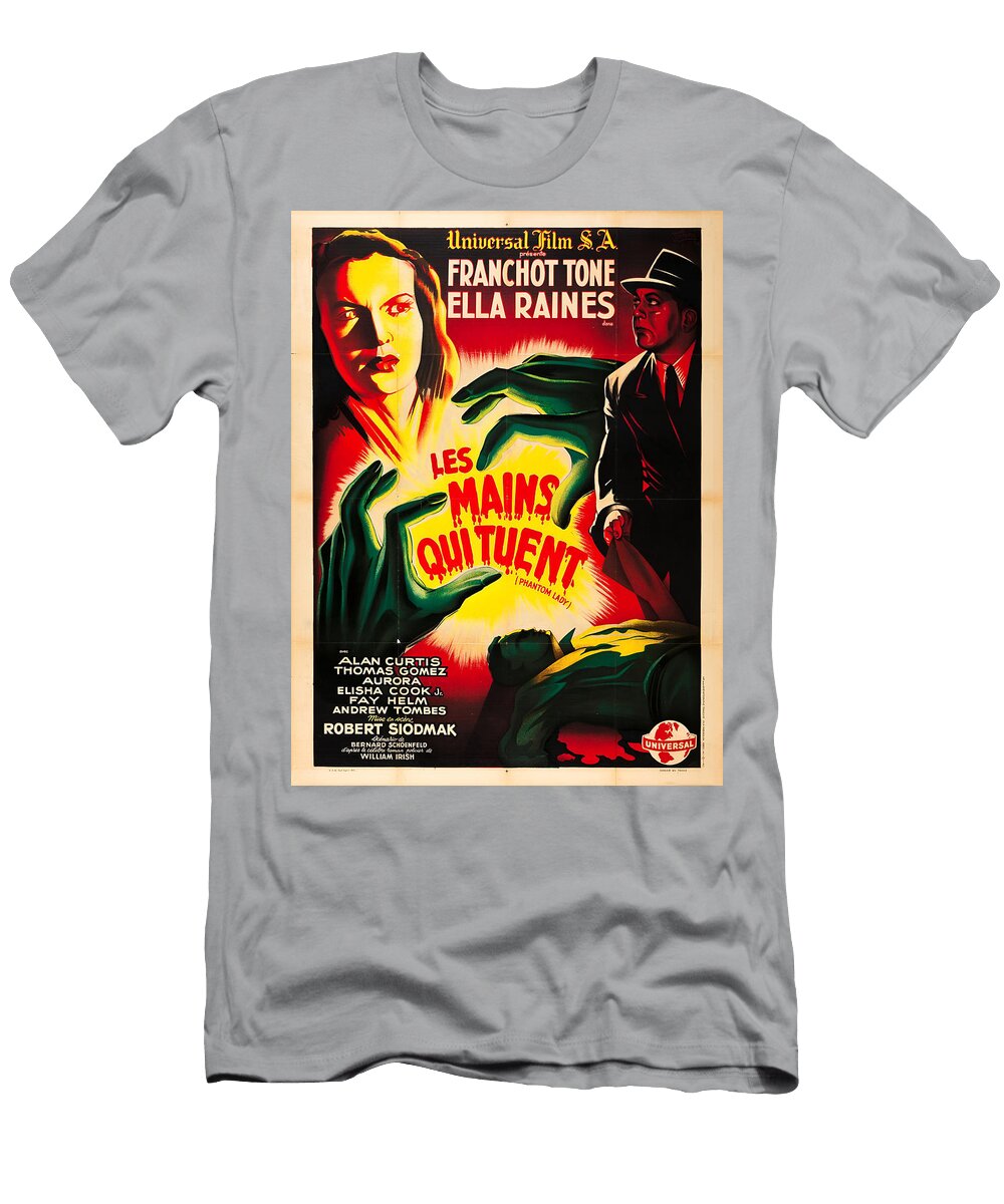 Phantom Lady French 1944 Criminal Drama Retro Movie Poster Upscaled T-Shirt