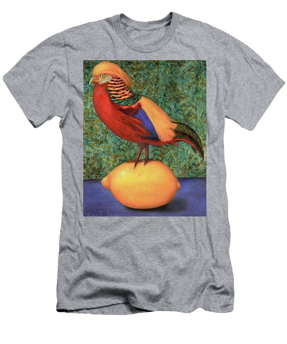 Pheasant on a Lemon Leah Saulnier the Painting Maniac T-Shirt