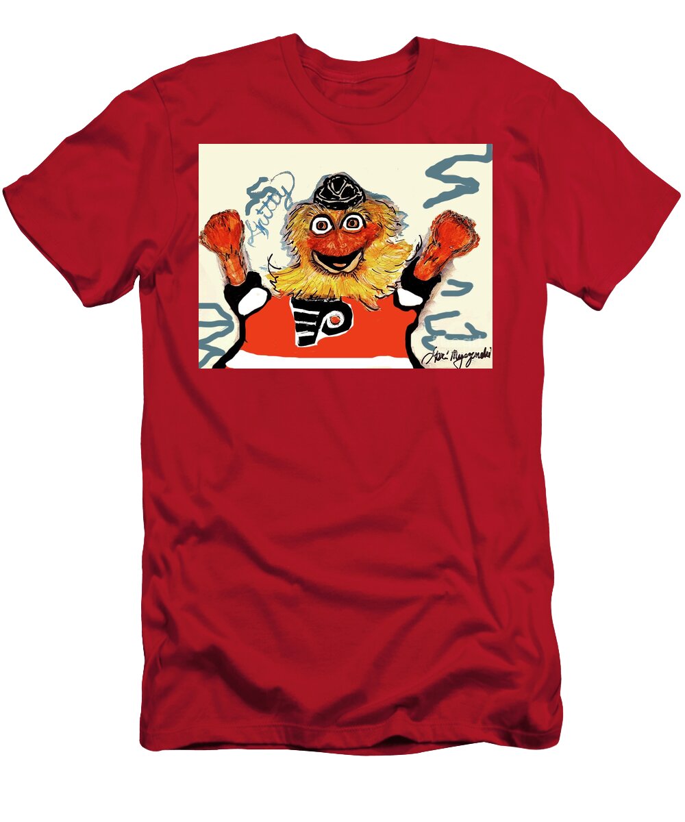 Philadelphia Flyers Gritty Mascot Geraldine Myszenski T-Shirt