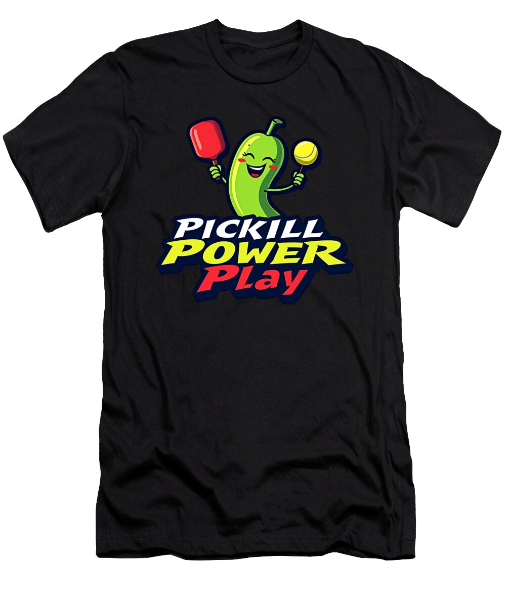 Pickill Power Play Vibrant Pickle Fun Maximilian Klein T-Shirt