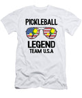 Pickleball Legend Team USA Flag Sunglasses Pickle Ball Lisa Stronzi T-Shirt