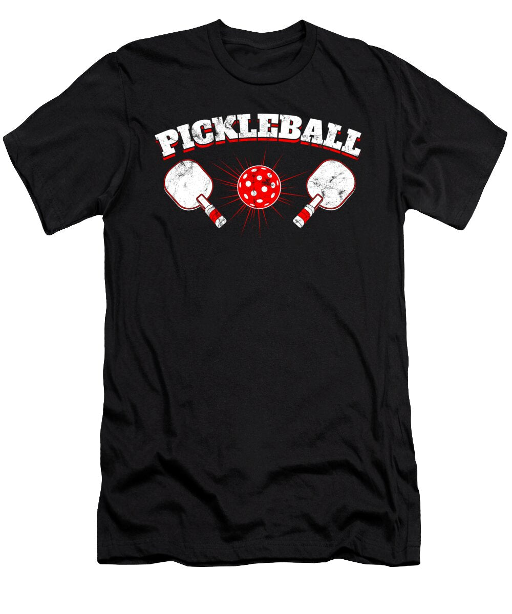 Pickleball Paddle Sports Net Racquet Crosscourt Baseline Gift Thomas Larch T-Shirt
