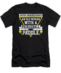 Pickleball Player Paddle Old Woman Retirement Pickleball Crazy Squirrel T-Shirt