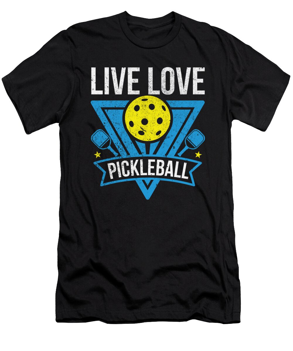 Pickleball Player Paddle Retirement Live Love Pickleball Crazy Squirrel T-Shirt