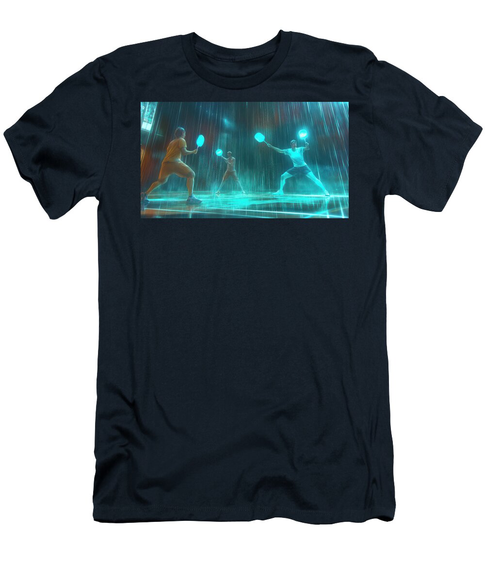 Pickleball Players in Virtual Arena Evie Carrier T-Shirt