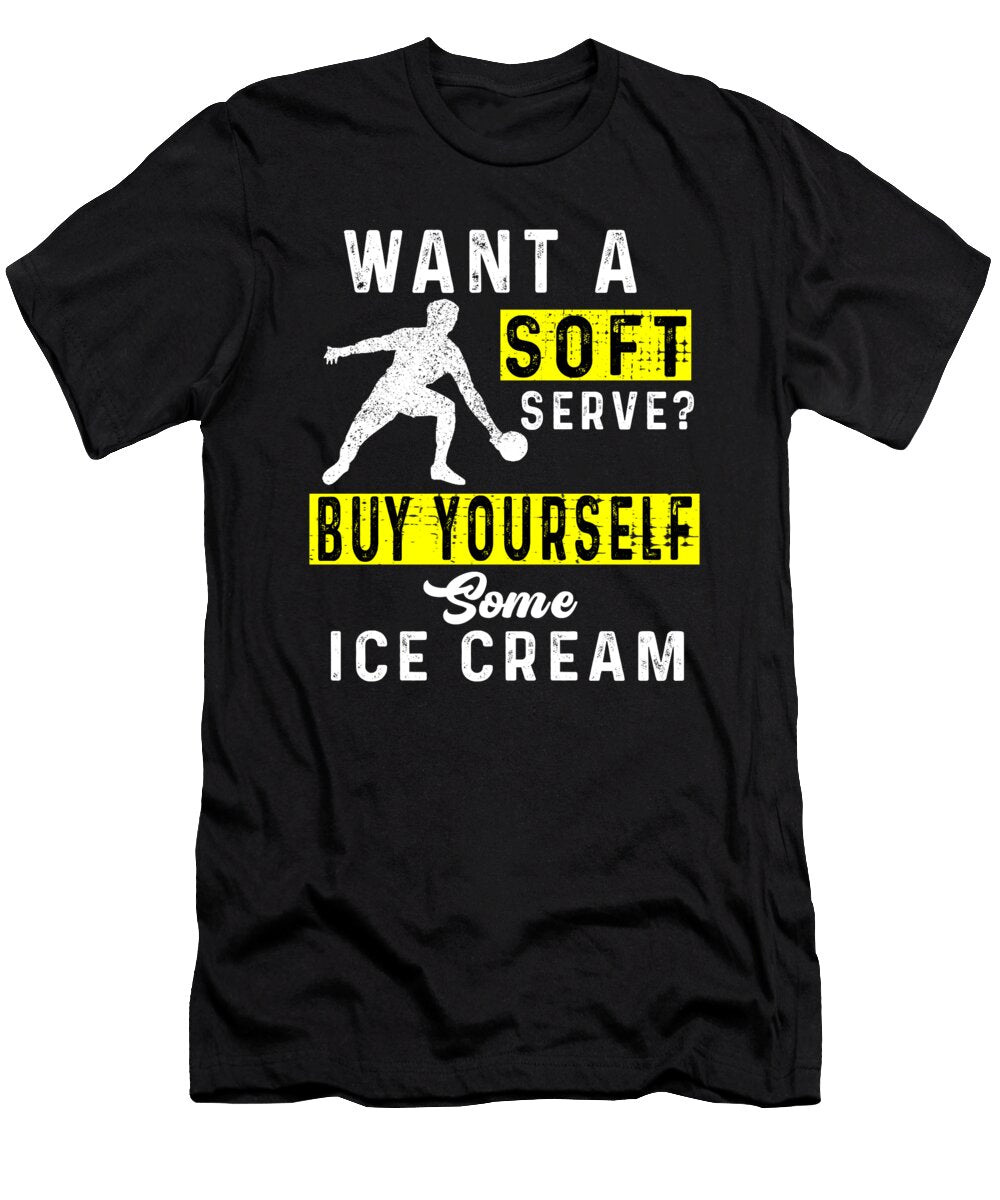 Pickleball Soft Serve Ice Cream Lance Gambis Art T-Shirt