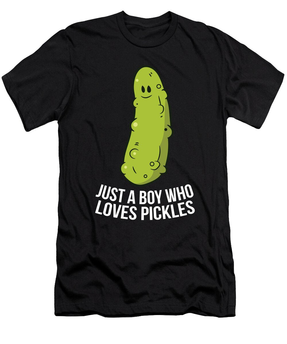Pickles Boy Gift Just a Boy Who Loves Pickles Eq Designs T-Shirt