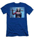 Pigtail Woman with Baseball Bat Looks Fierce in Rain Matcha Coffe T-Shirt