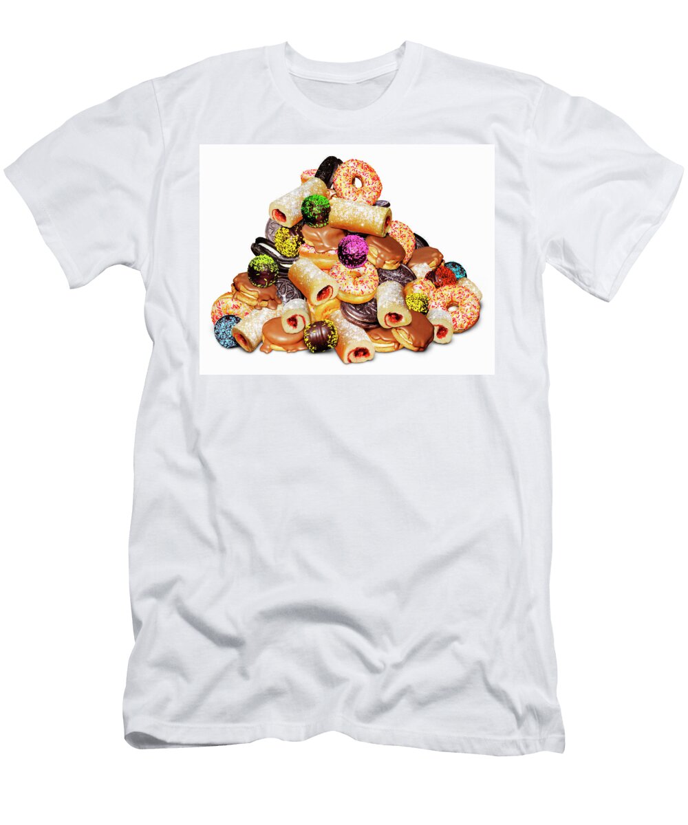 Pile of Unhealthy Sugary Cakes Ikon Ikon Images T-Shirt