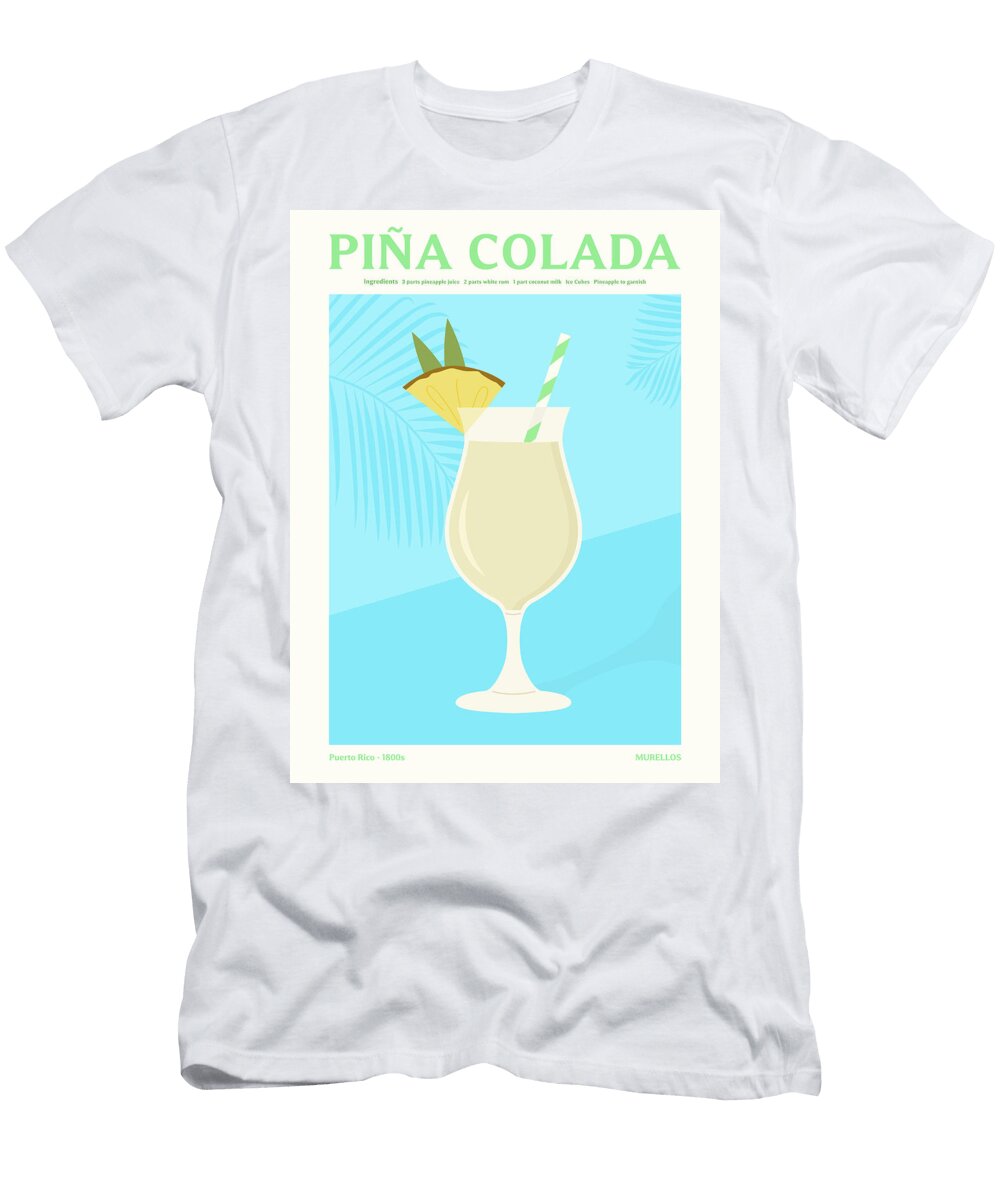 Pina Colada Cocktail Murellos Design T-Shirt
