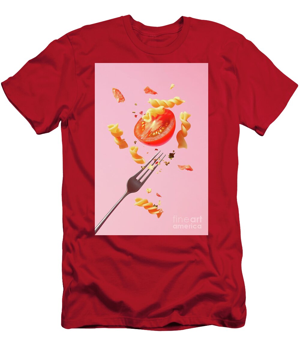 Pink Backdrop Spiral Pasta and Tomato Beautiful Things T-Shirt