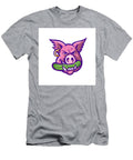 Pink Pig Biting Pickle Mascot Aloysius Patrimonio T-Shirt