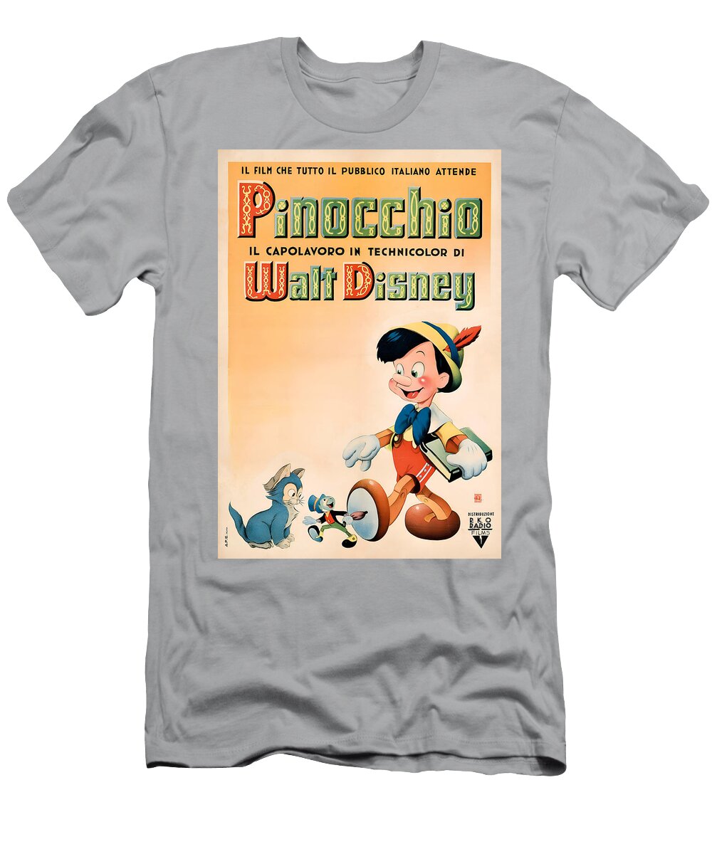 Pinocchio 1940 Movie Poster T-Shirt