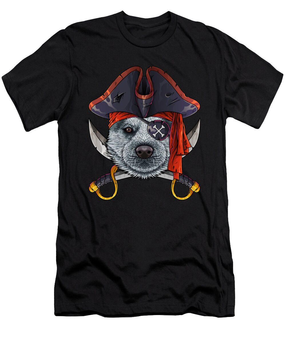 Pirate Husky Jolly Roger Halloween Costume Tinh Tran Le Thanh T-Shirt