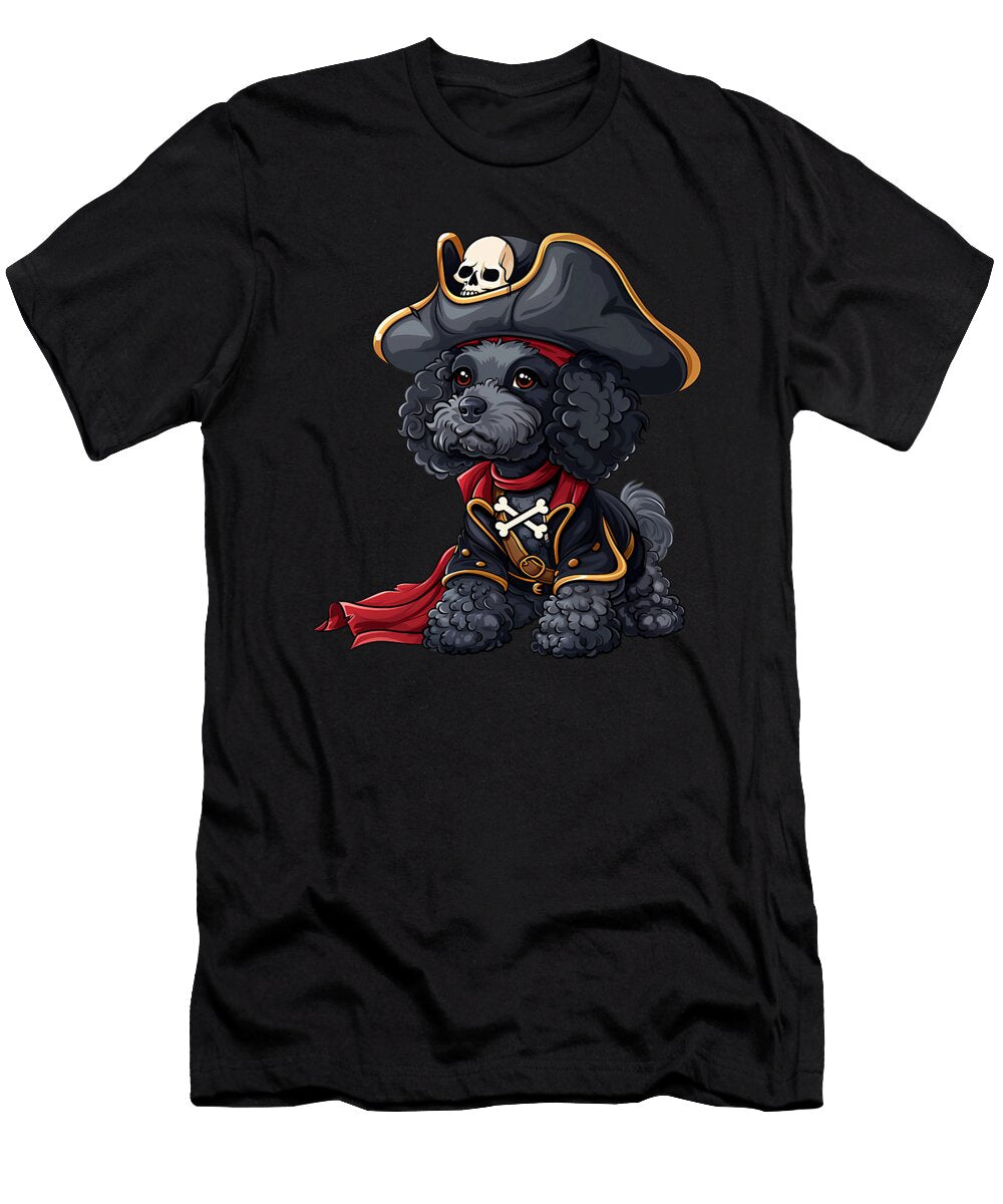 Pirate Poodle Adorable Poodle Wearing Pirate Sophie Eleanor T-Shirt