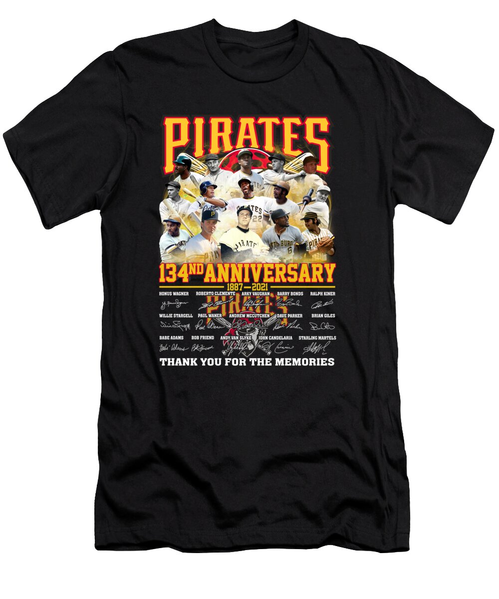 Pittsburgh Pirates 1887 2021 134nd Anniversary Thank You for the Memories Signatures Th T-Shirt