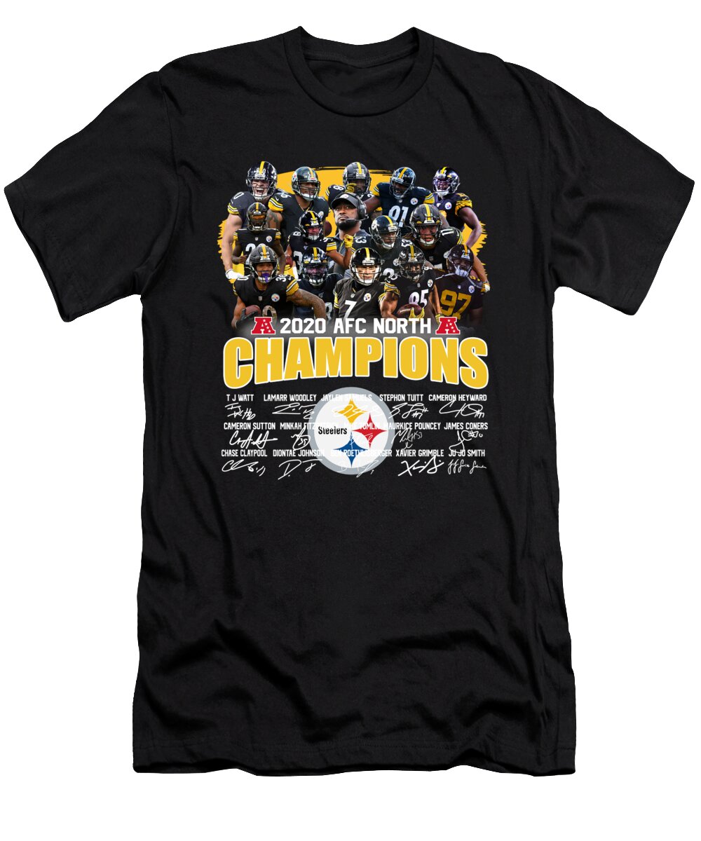 Pittsburgh Steelers 2020 Afc North Champions Signatures Th T-Shirt