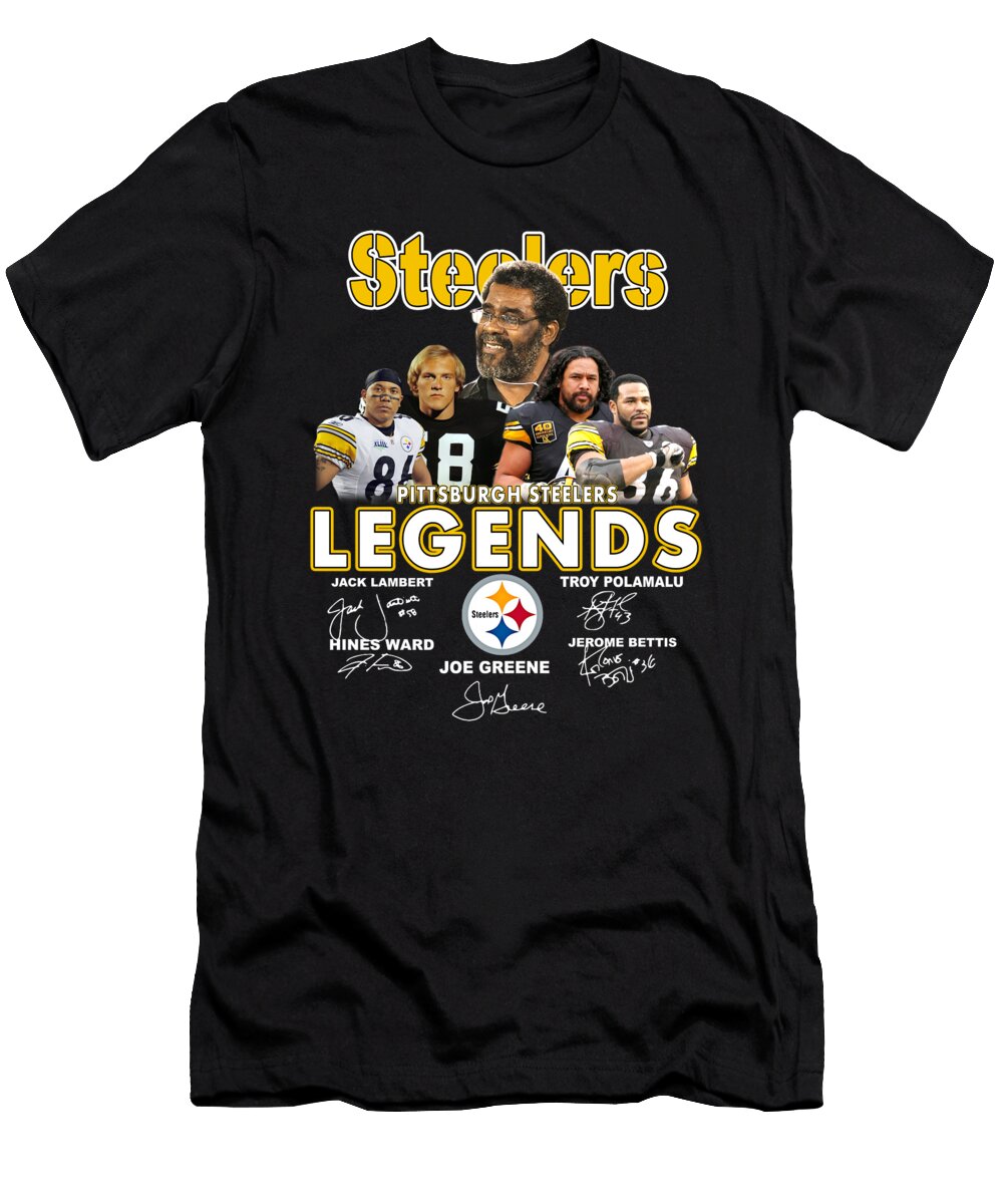 Pittsburgh Steelers Legends Jack Lambert Hines Ward Joe Greene Troy Polamalu Jerome Legends Signature Th T-Shirt