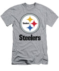Pittsburgh Steelers on an Abraded Steel Texture Movie Poster Prints T-Shirt