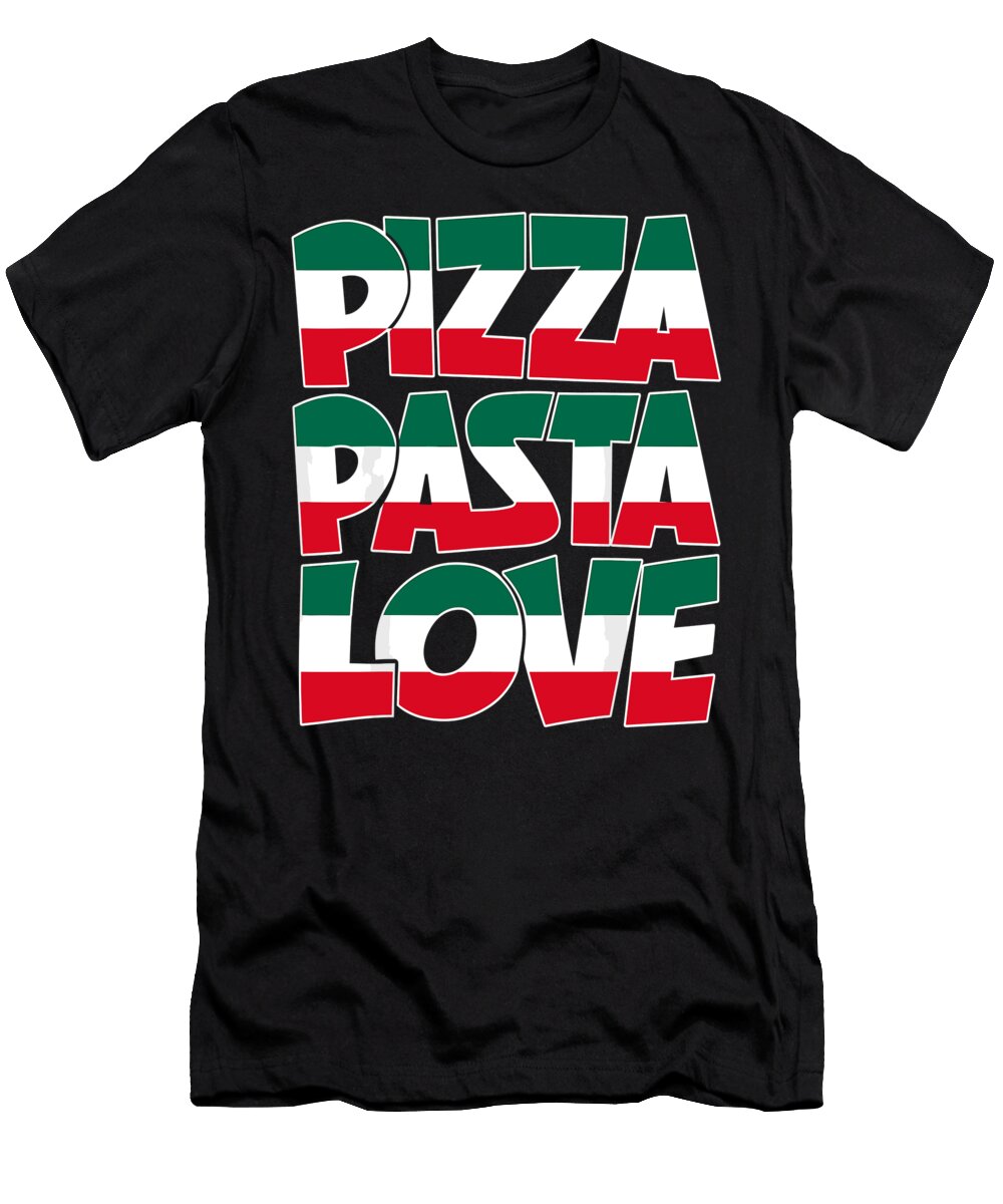 Pizza Pasta Love Graphic Italian American Heather 1 T-Shirt