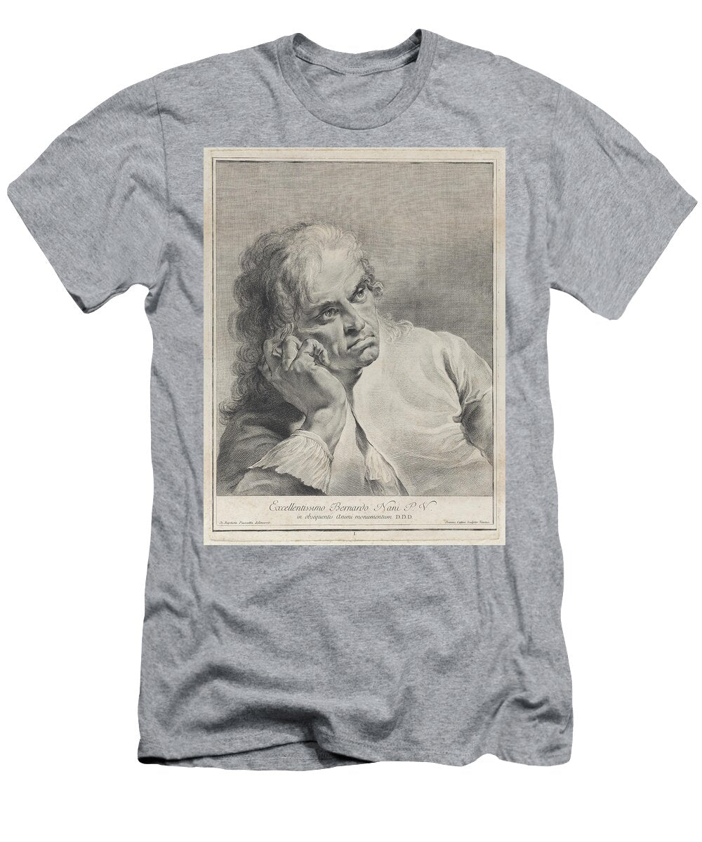 Plate Pensive Man Resting His Head on His Hand From Icones Ad Vivum Expressae After Giovanni Battist Celestial Images T-Shirt