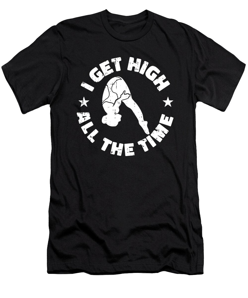 Platform Diver Joke Springboard Diving Crazy Squirrel T-Shirt