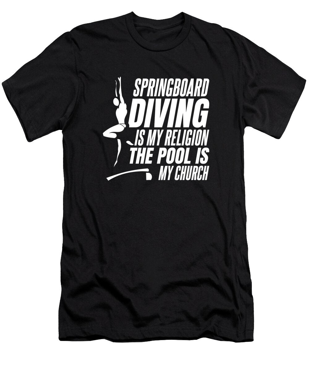 Platform Diver Religion Springboard Diving Crazy Squirrel T-Shirt