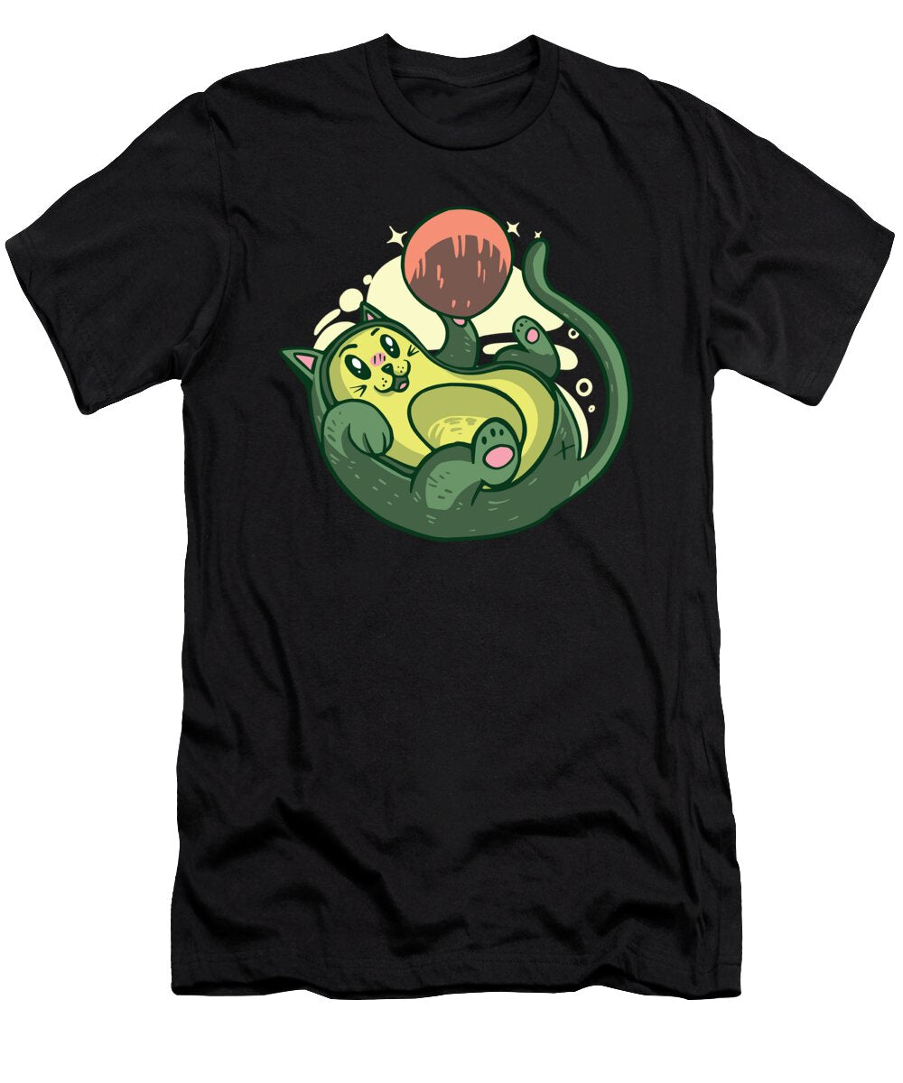 Playing Avocado Cat with Ball Designed By Vexels T-Shirt