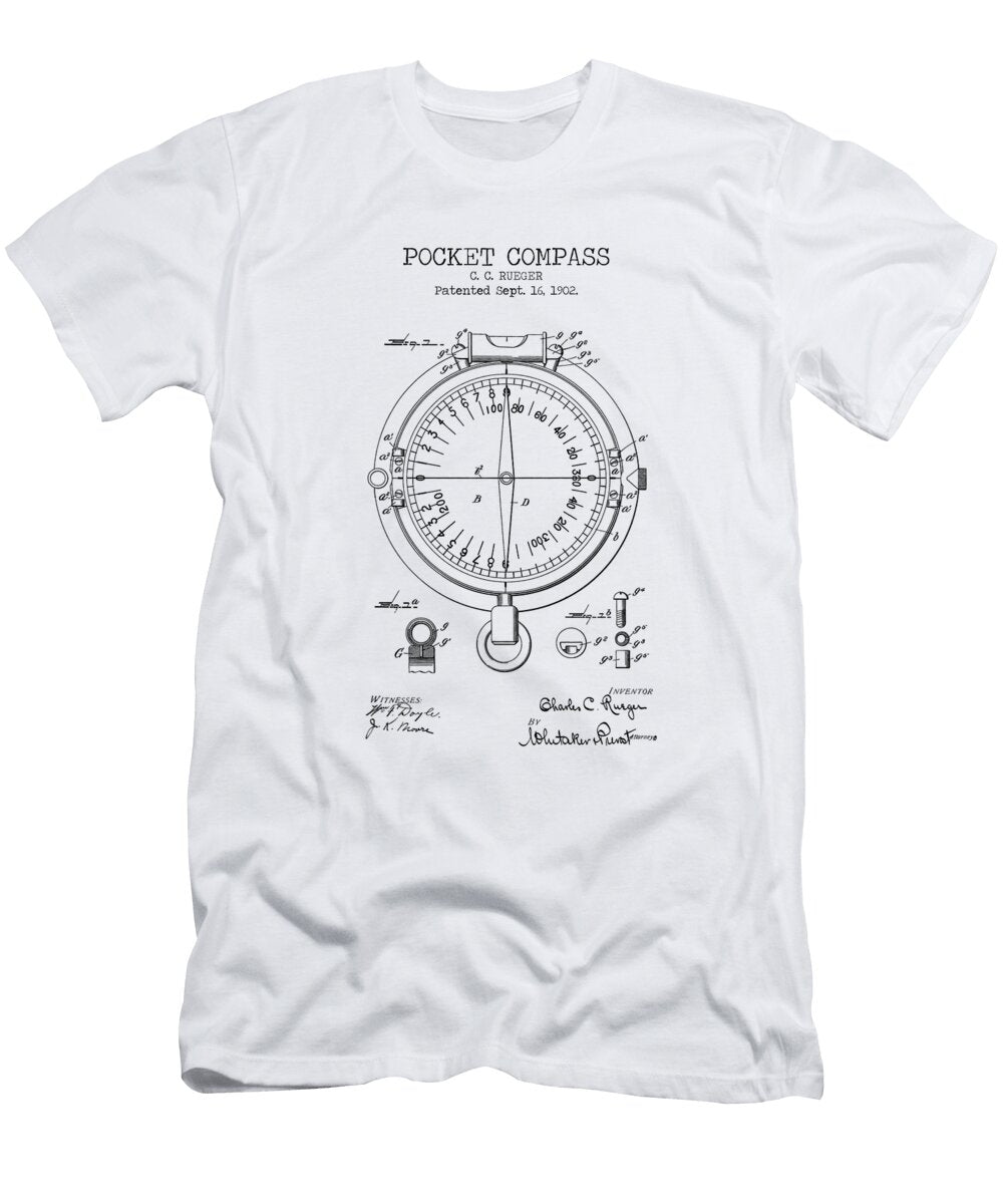 Pocket Compass Patent Denny H T-Shirt
