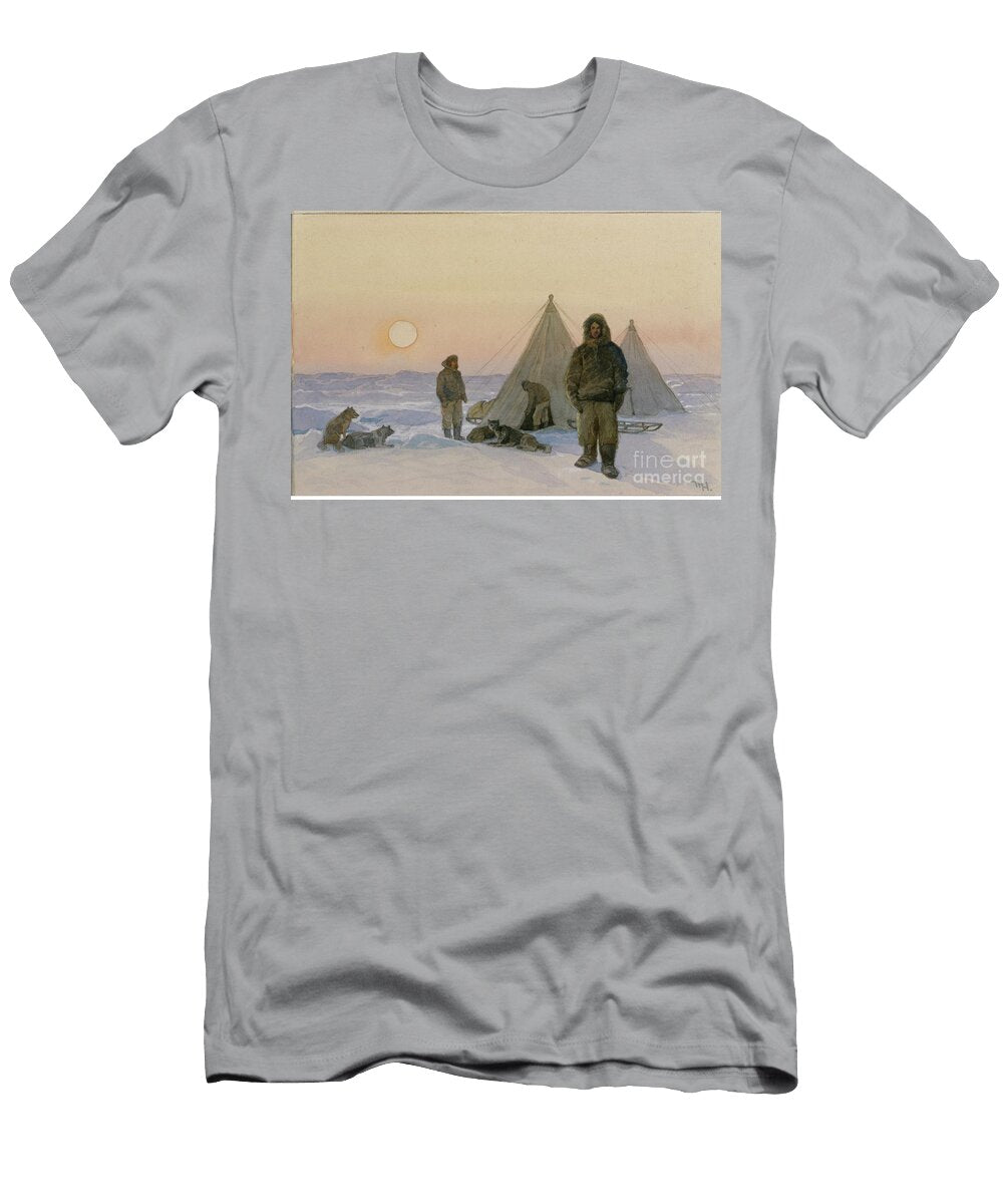 Polar Expolorers Watercolor on Paper Thorolf Holmboe T-Shirt