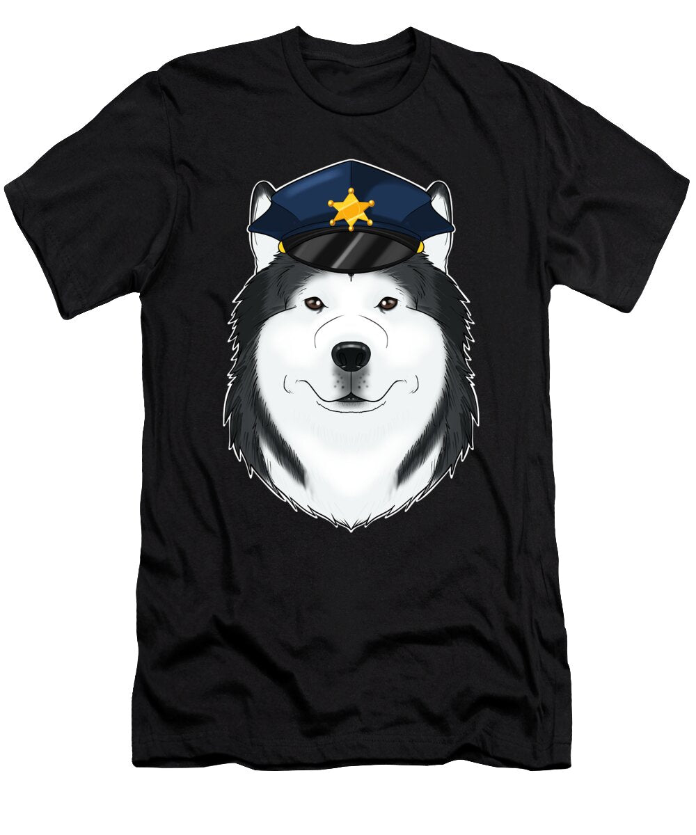 Police Husky Canine Handler I Police Dog I Maximus Designs T-Shirt