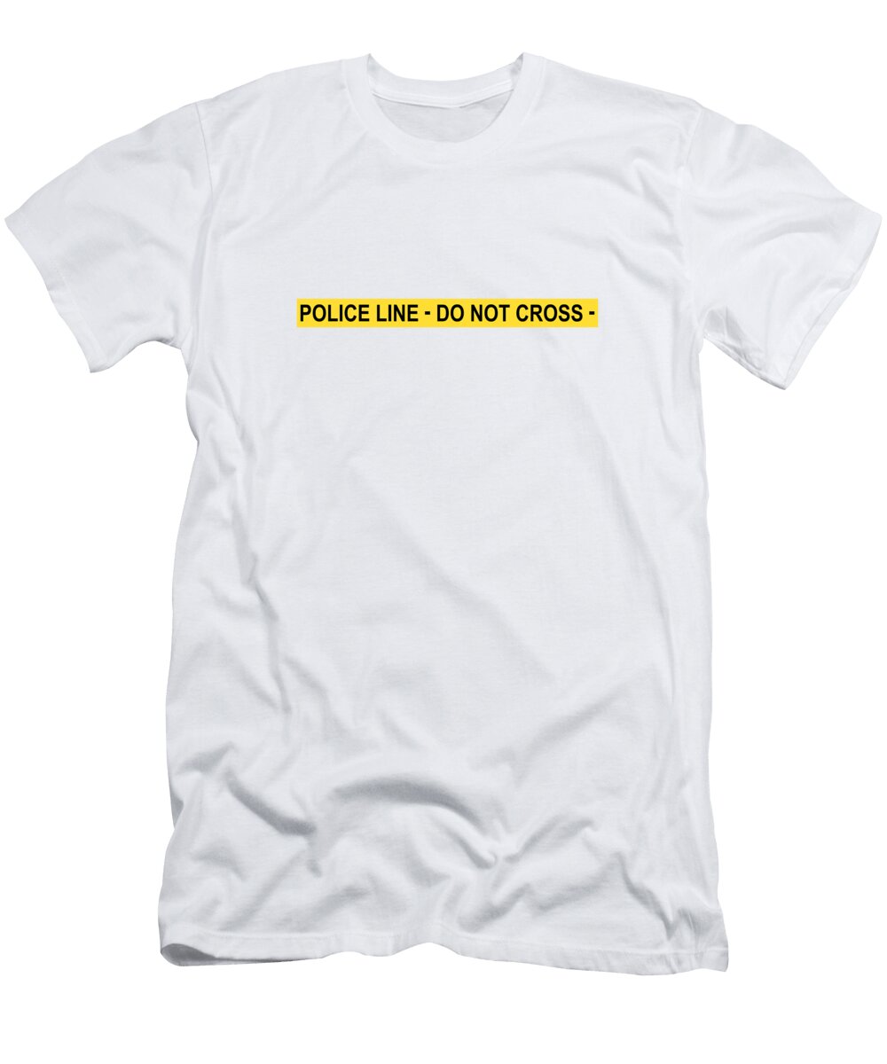Police Tape Repeating Pattern Tim Hester T-Shirt
