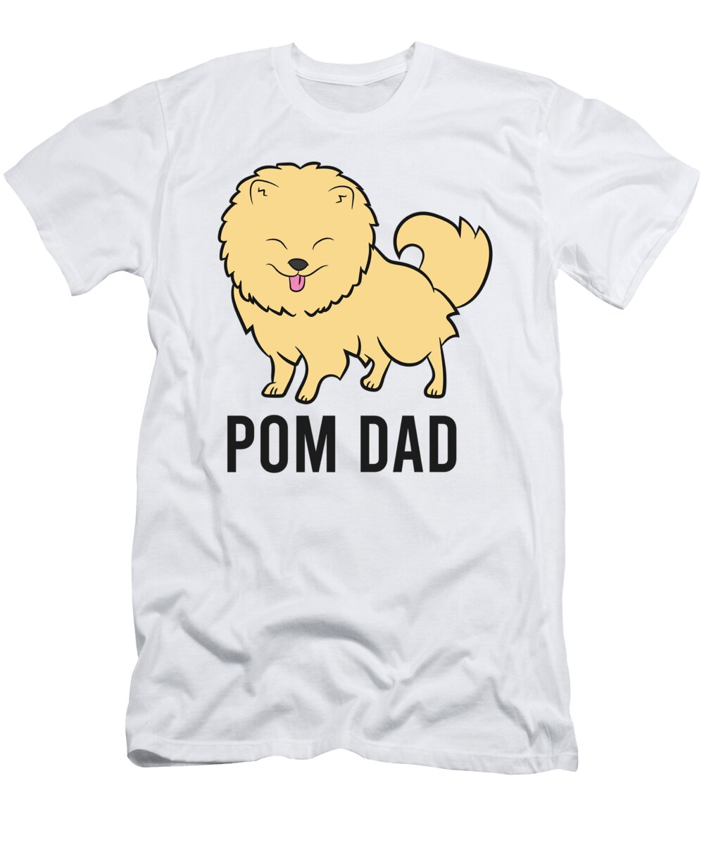 Pomeranian Dad Cute Pom Dad Pomeranian Dog Eq Designs T-Shirt