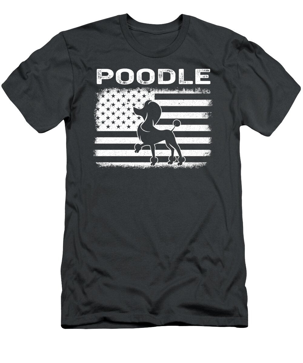 Poodle American Flag Job T-Shirt