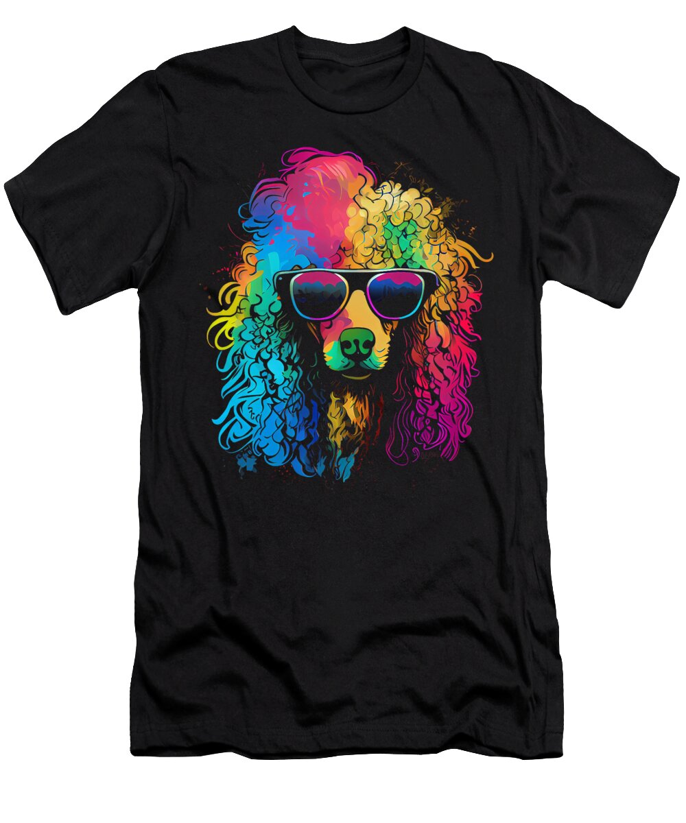 Poodle Best Dog Sunglasses Walking Pet Dogs Fan Yah Lishr T-Shirt