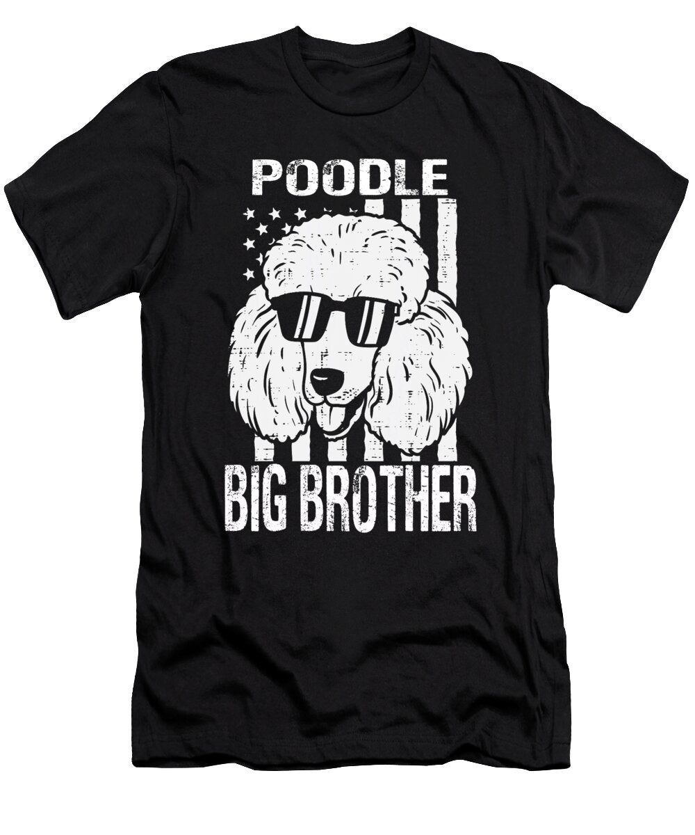 Poodle Big Brother USA Flag Patriotic Dhbubble T-Shirt