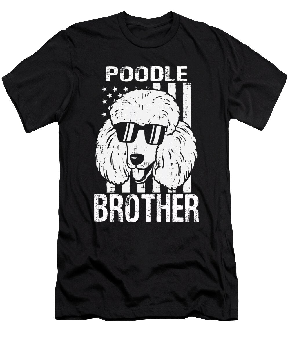 Poodle Brother USA Flag Patriotic Dhbubble T-Shirt