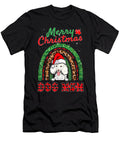 Poodle Christmas Santa Hat Dog Mom Boho Rainbow Xmas Th T-Shirt