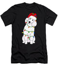 Poodle Christmas Tree Lights Holiday Dog Lover Yah Lishr T-Shirt