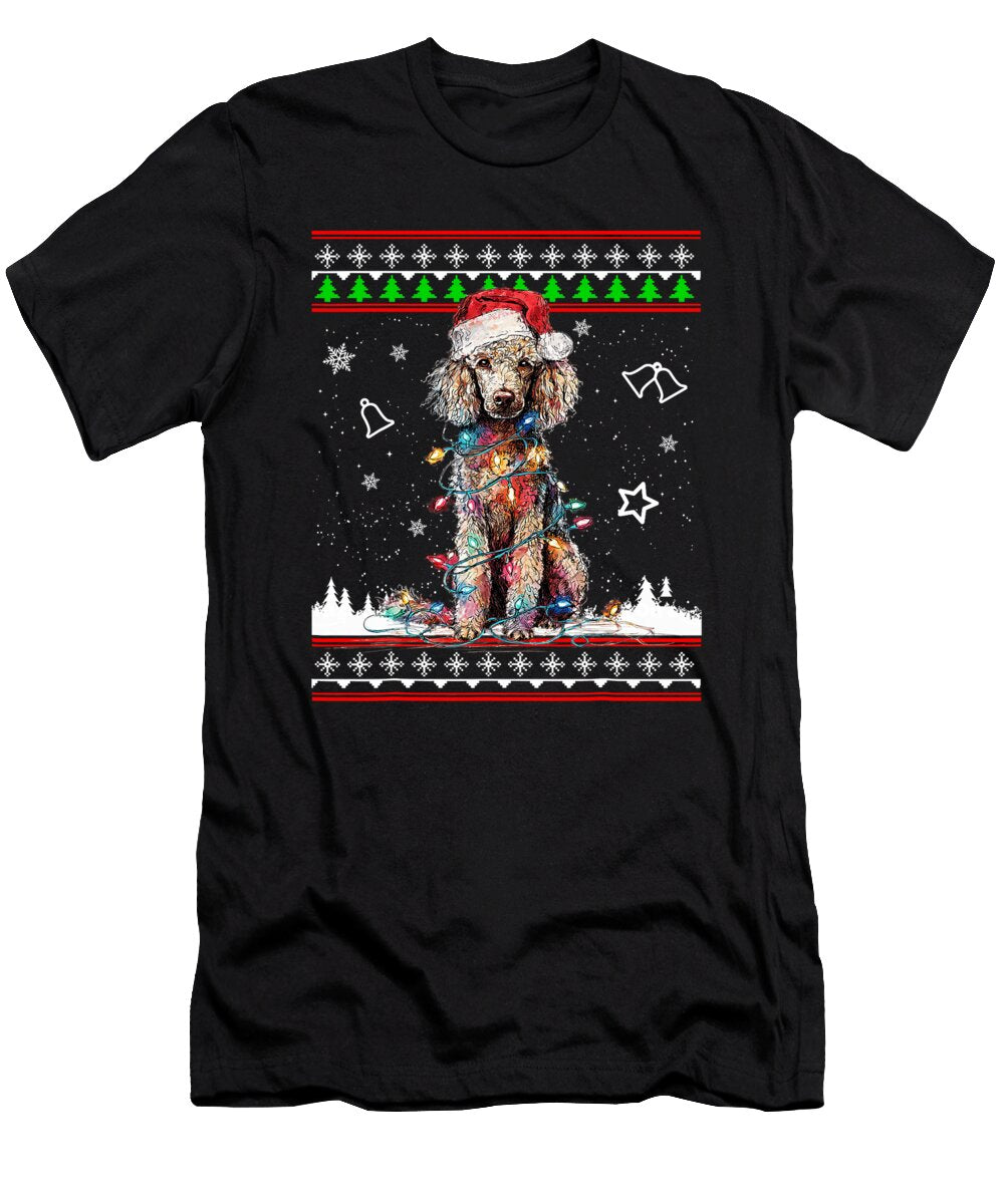 Poodle Christmas Ugly Sweater Funny Dog Xmas Sophie Eleanor T-Shirt