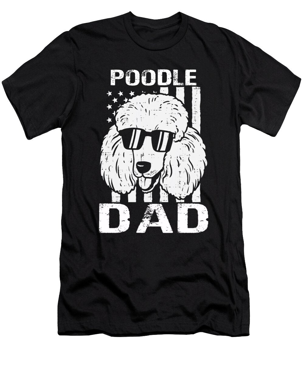 Poodle Dad USA Flag Patriotic Dhbubble T-Shirt