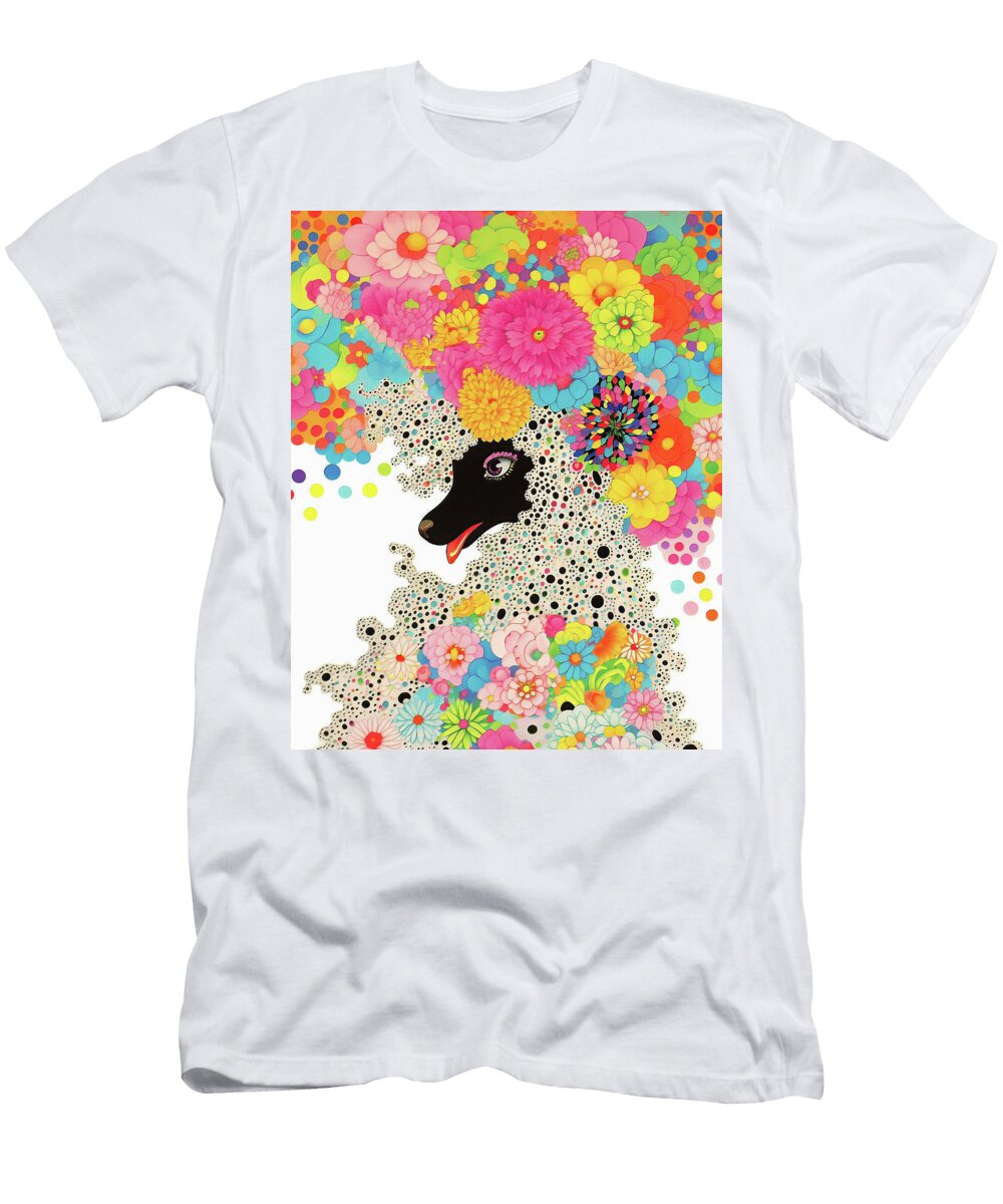 Poodle Dog and Flowers 001 Tailor Jewel Tailor Jewel T-Shirt