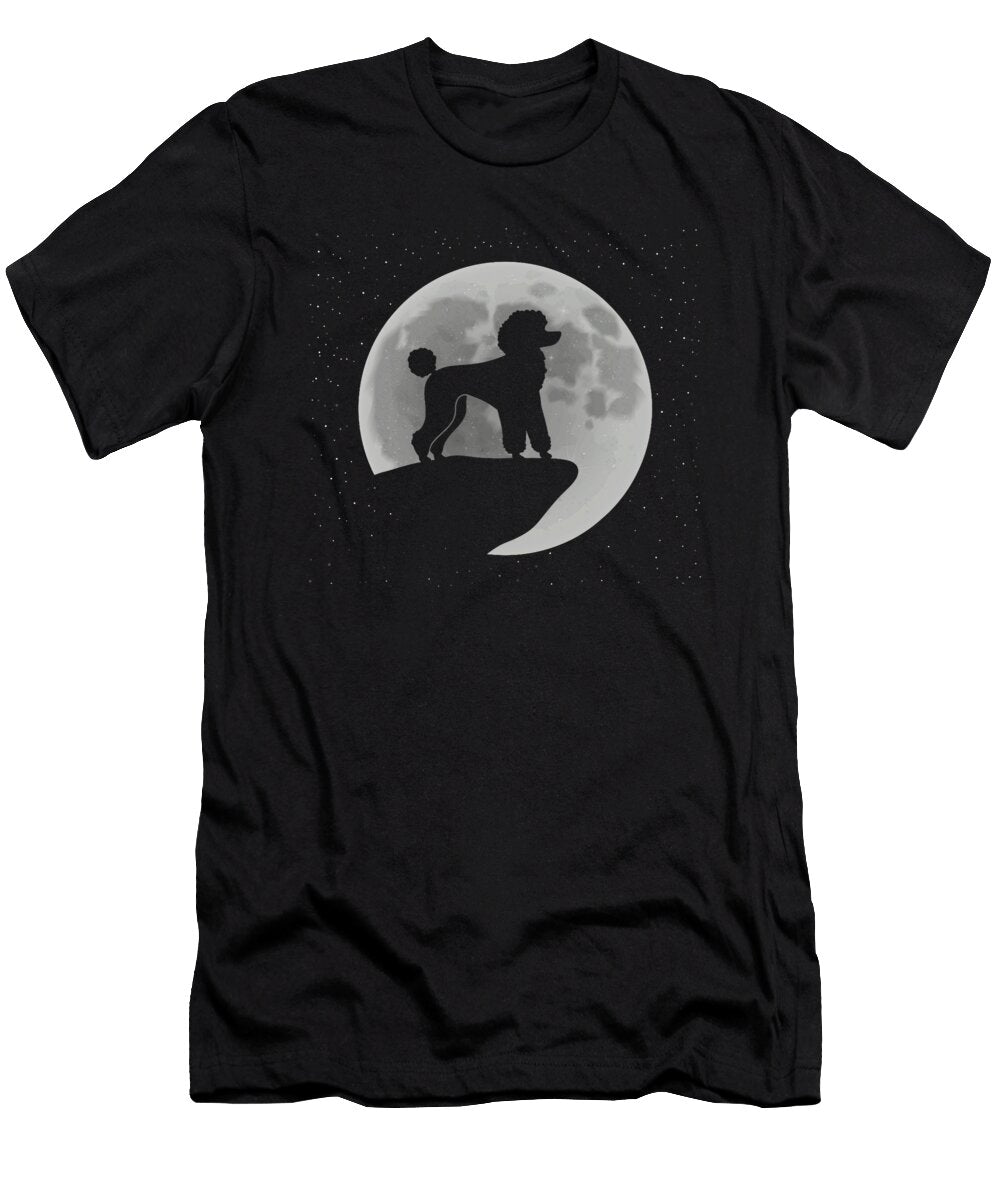 Poodle Dog and Moon Halloween Costume Dog Lover Natalie Lidford T-Shirt