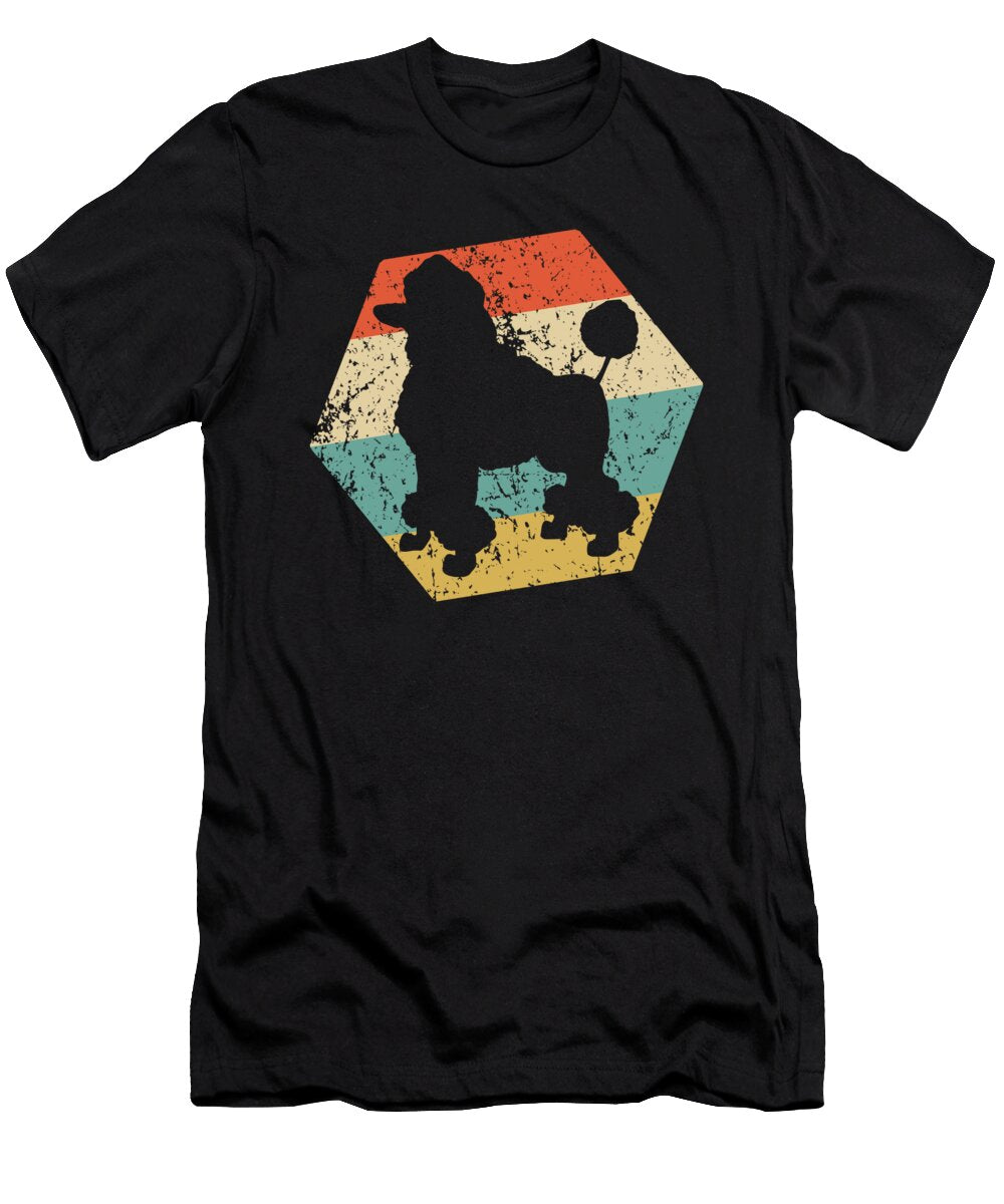 Poodle Dog Breed Retro Distressed Hexagon Kevin Garbes T-Shirt